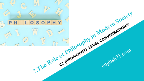 The Role of Philosophy in Modern Society